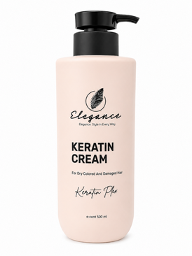 קרם קרטין לשיער צבוע יבש ופגום 500 מ"ל - Elegance Keratin Cream